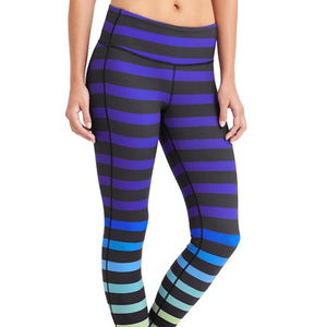 NEW ATHLETA STRIPED MULTI COLOR LEGGINGS XXS